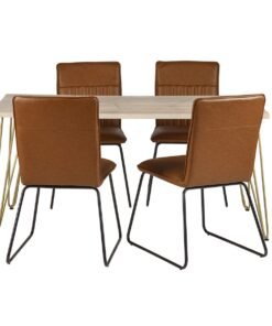 Alternative view of Light Gold Dining Table