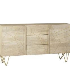 Alternative view of Light Gold Extra Large Sideboard 3 Drawers and 2 Doors