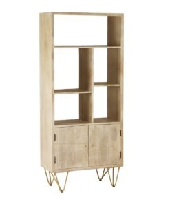 Alternative view of Light Gold Large Bookcase 2 Door