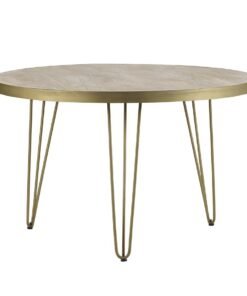 Light Gold Round Dining Table