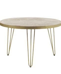 Alternative view of Light Gold Round Dining Table