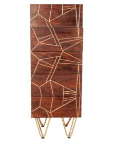Alternative view of Dark Gold Tall Chest of Drawers