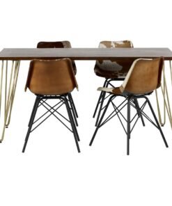 Alternative view of Dark Gold Dining Table