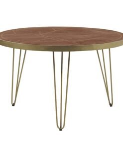 Alternative view of Dark Gold Round Dining Table