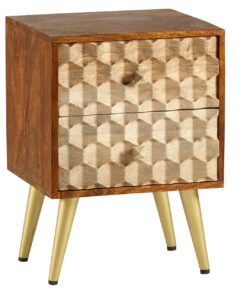 Alternative view of EDISON 2 DRAWER SIDE TABLE