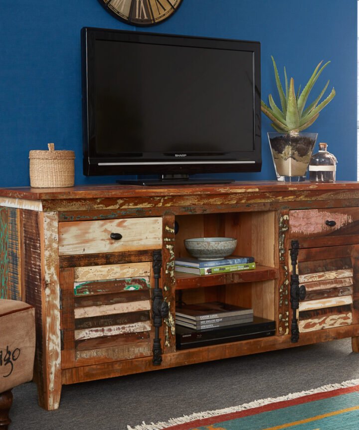 COASTAL LARGE TV MEDIA CREDENZA