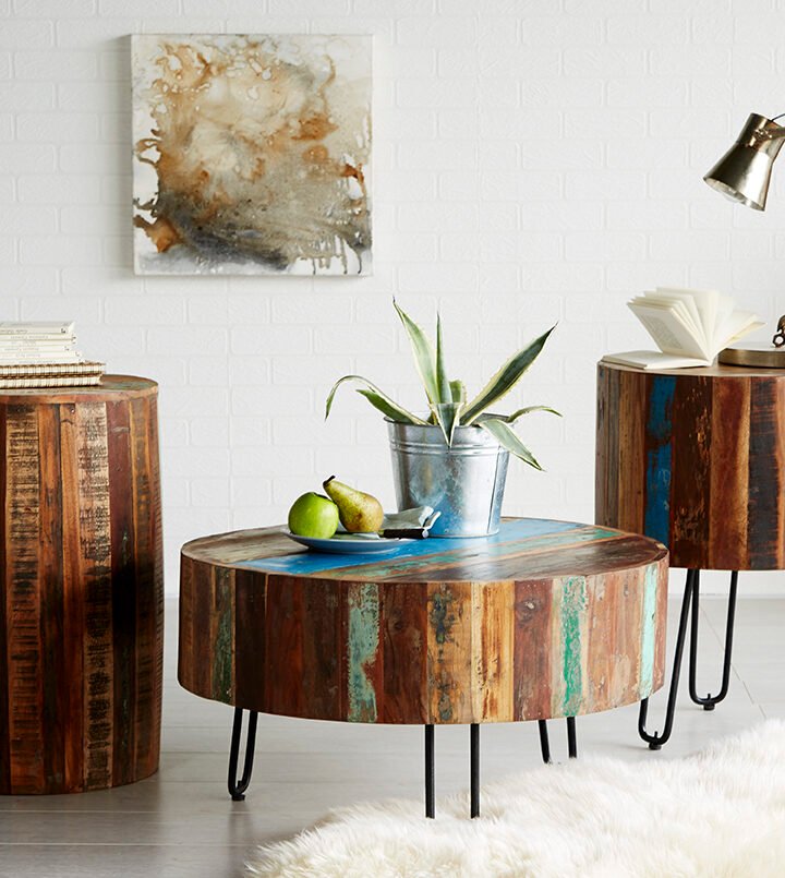 COASTAL DRUM COFFEE TABLE