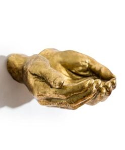 Wall Mounted Antique Gold Hands Storage Bowl