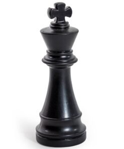 Matt Black Large Ceramic King Chess Piece Ornament