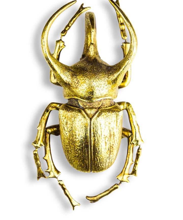Extra Large Gold Beetle Wall Decor