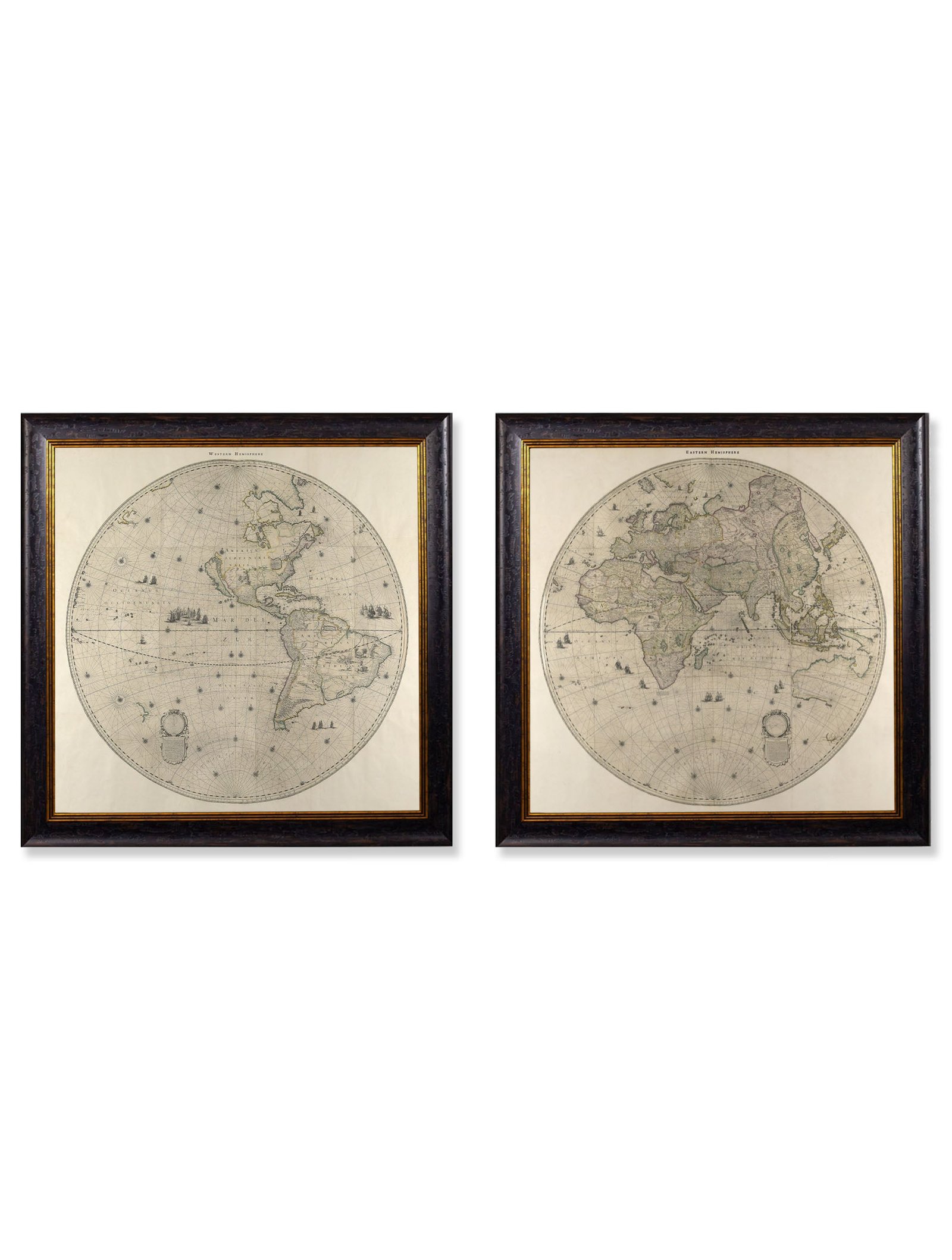 c.1660 Map of the World in Two Hemispheres