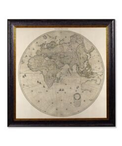 Alternative view of c.1660 Map of the World in Two Hemispheres