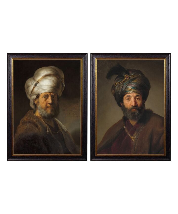 c.17th Century Rembrandt's Oriental Gentlemen