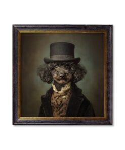 Sir Poodleton - Gentleman Poodle Oxford Square Frame