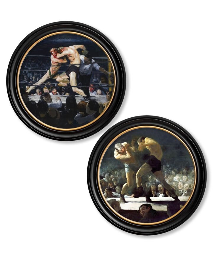 c.1900's George Bellows' Boxers - Round Frame