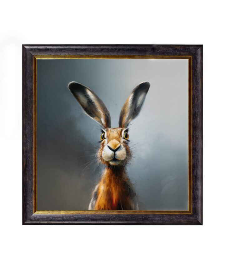 A Curious Hare - Oxford Square Frame