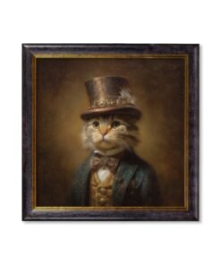 Lord Whiskerby - Gentleman Tabby Cat Oxford Square Frame