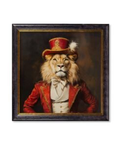 Maximum Mane - Circus Master Lion Oxford Square Frame