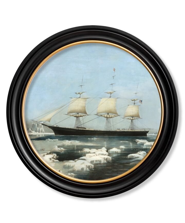 c.1854 Red Jacket Clipper - Round Frame