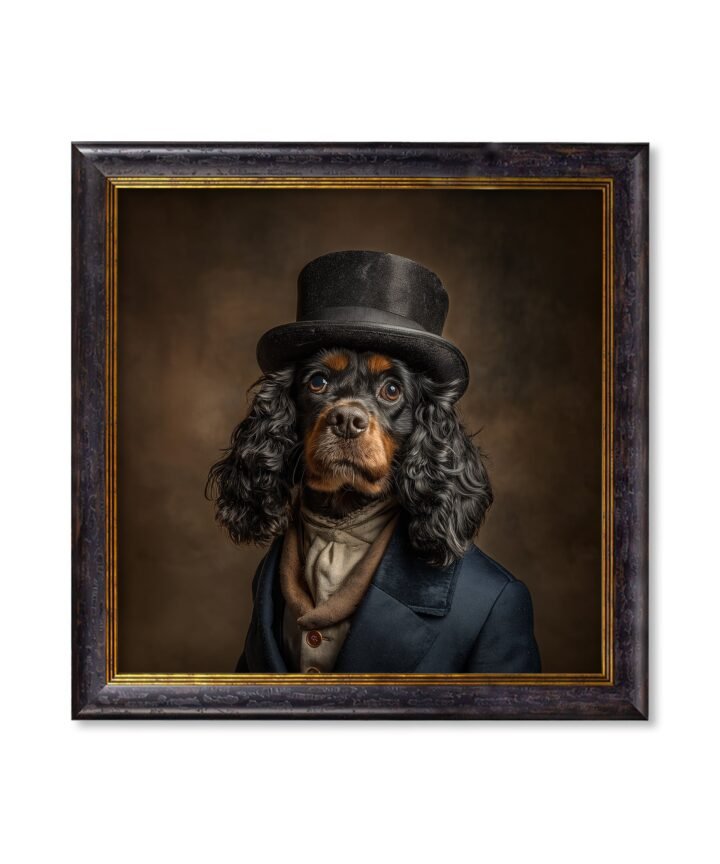 Lord Longears -  Gentleman Cocker Spaniel Oxford Square Frame