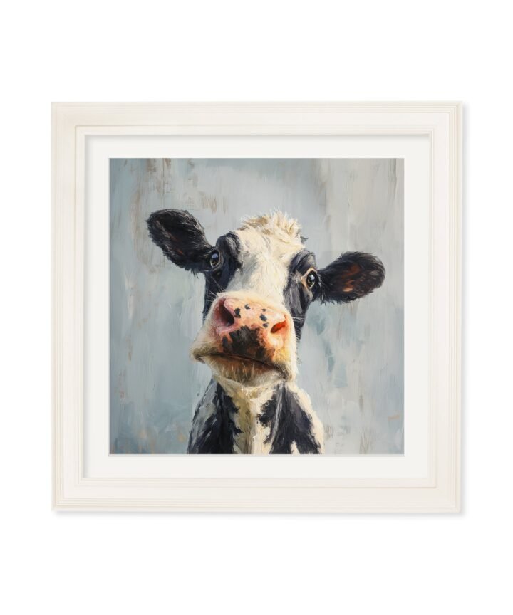 The Curious Cow - Cream Hurstwood Square Frame