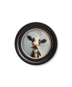 Alternative view of The Curious Cow - Oxford Round Frame