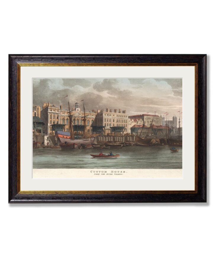 c.1808 Custom House from the River Thames