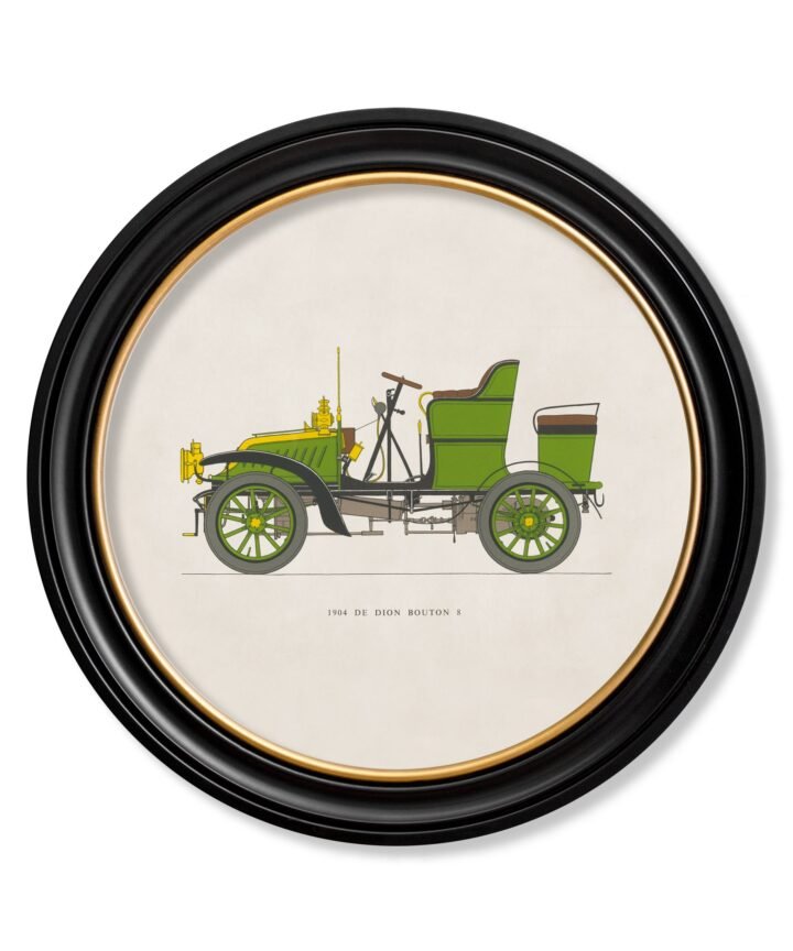 1904 De Dion Bouton 8 in Round Frame