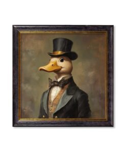 Captain Quackmore - Gentleman Duck Oxford Square Frame