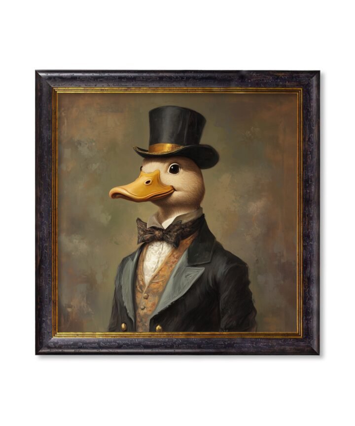 Captain Quackmore - Gentleman Duck Oxford Square Frame