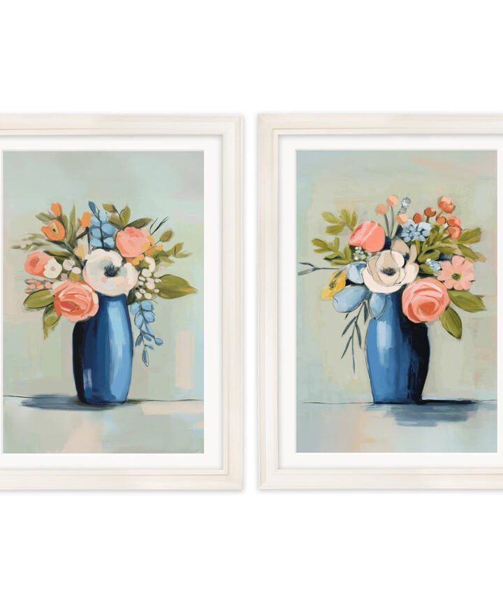 The Pastel Bouquet Duo - Cream Hurstwood Frame
