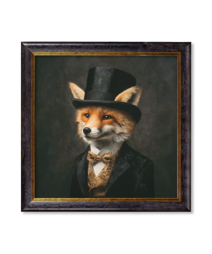 Count Foxalot - Gentleman Fox Oxford Square Frame