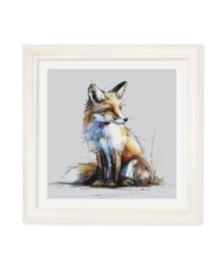 Little Fox Cosy Sketch - Cream Hurstwood Square Frame