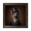 Count Von Shepherd - Gentleman German Shepherd Oxford Square Frame