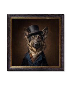 Count Von Shepherd - Gentleman German Shepherd Oxford Square Frame