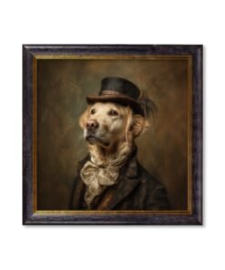 Lord Goldpaw - Gentleman Golden Labrador Oxford Square Frame