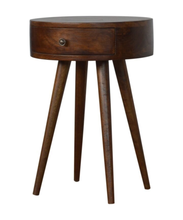 Nordic Chestnut Circular Bedside