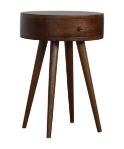 Alternative view of Nordic Chestnut Circular Bedside