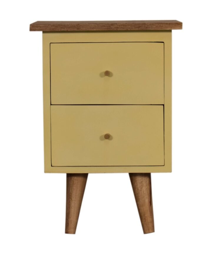 Yellow Hand Painted Bedside