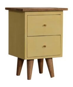 Alternative view of Yellow Hand Painted Bedside