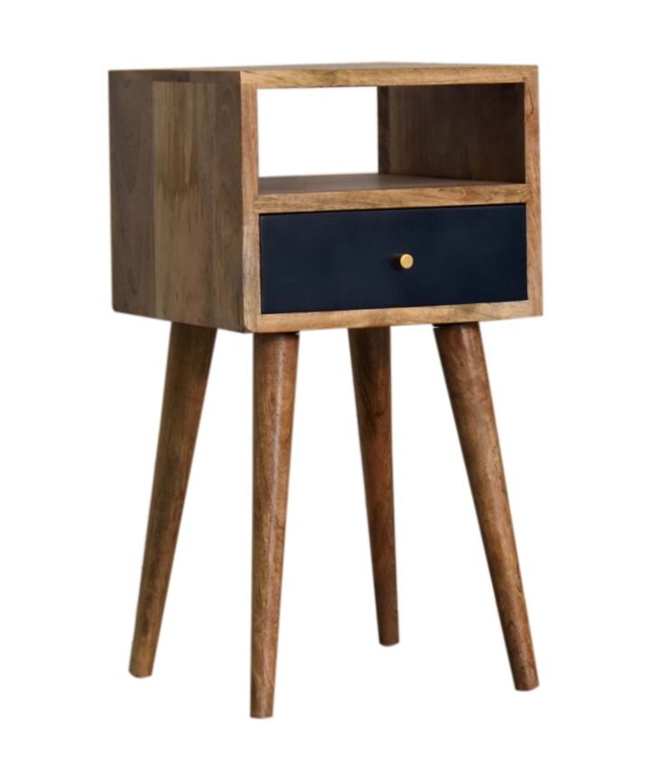 Mini Navy Blue Hand Painted Bedside