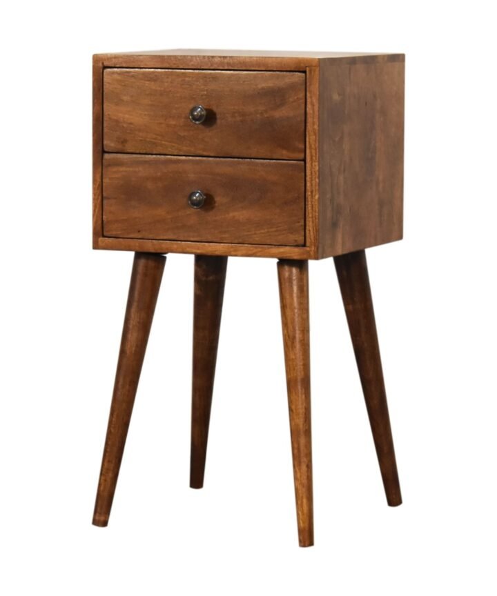 Mini 2 Drawer Chestnut Bedside