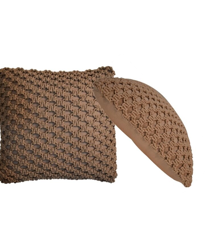 Myra Loop Weave Cushion Set of 2 – Coffee
