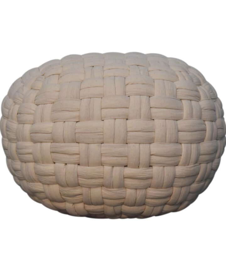 White Tube Pouffe
