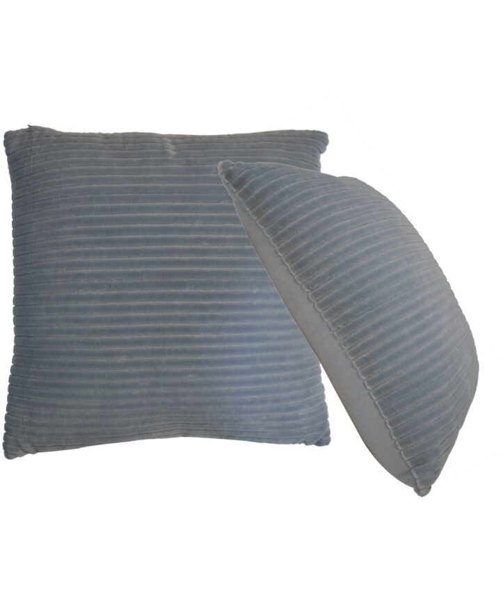 Ribbed Grey Cushion Set of 2