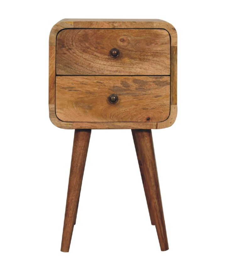 Mini Oak-ish Curved Bedside