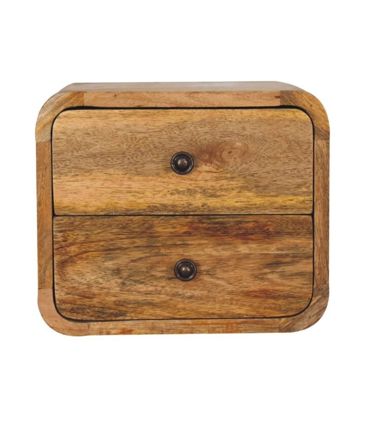 Mini Curve Oak-ish Floating Bedside