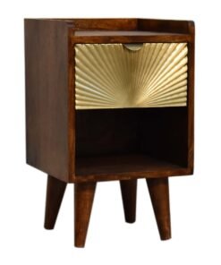 Alternative view of Mini Manila Gold 1 Drawer Bedside