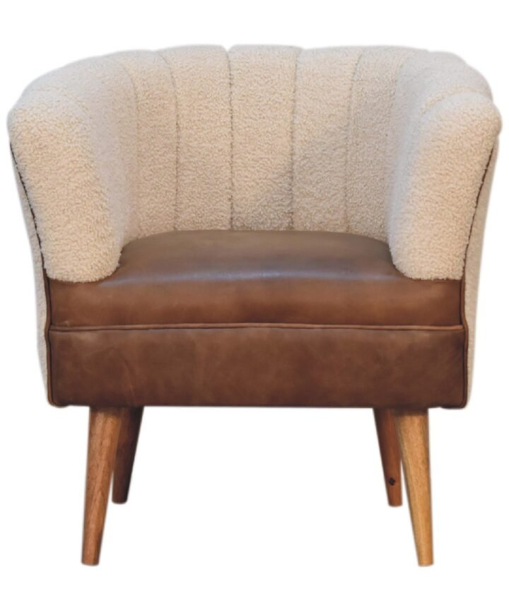 Boucle Cream Buffalo Armchair