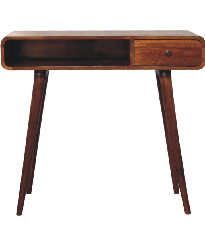 Curved Chestnut Writing Desk
